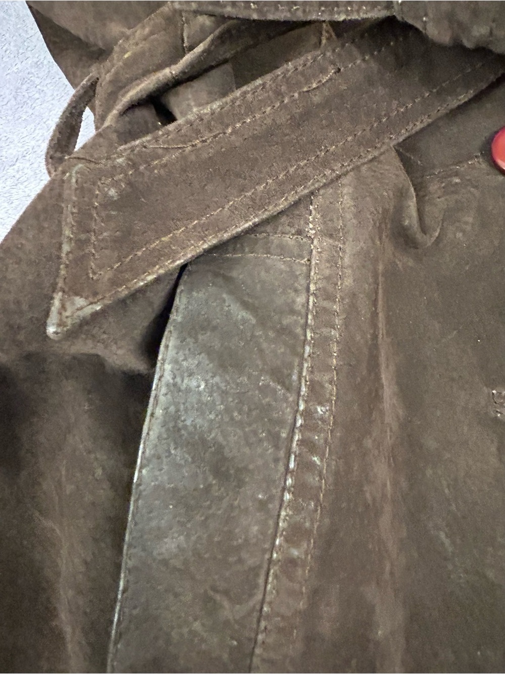 BeyondSport Brown Faux Fur Trim Belted Jacket Women’s L Y2K - Picture 11 of 16